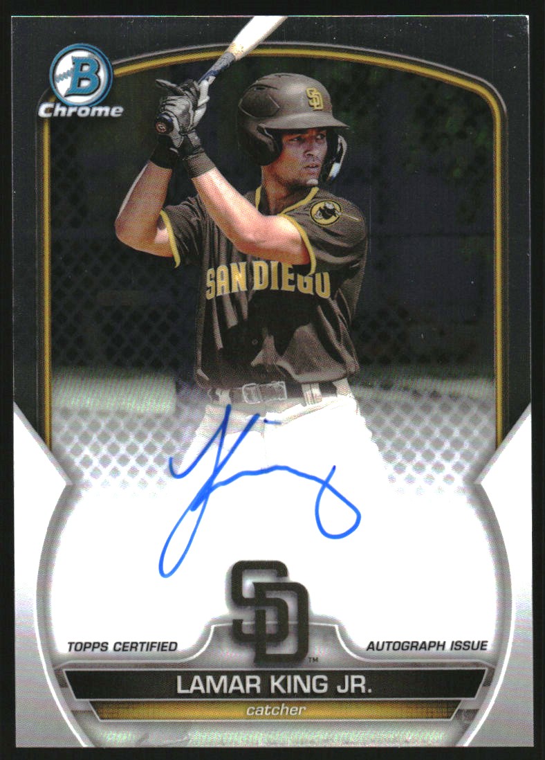 2023 Bowman Chrome Prospect Autographs #CPALK Lamar King Jr.