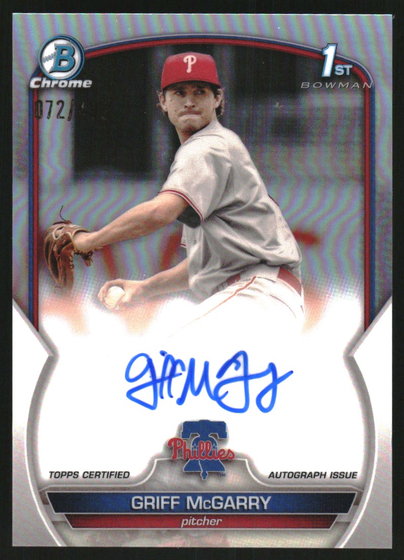 2023 Bowman Chrome Prospect Autographs Refractors #CPAGM Griff McGarry