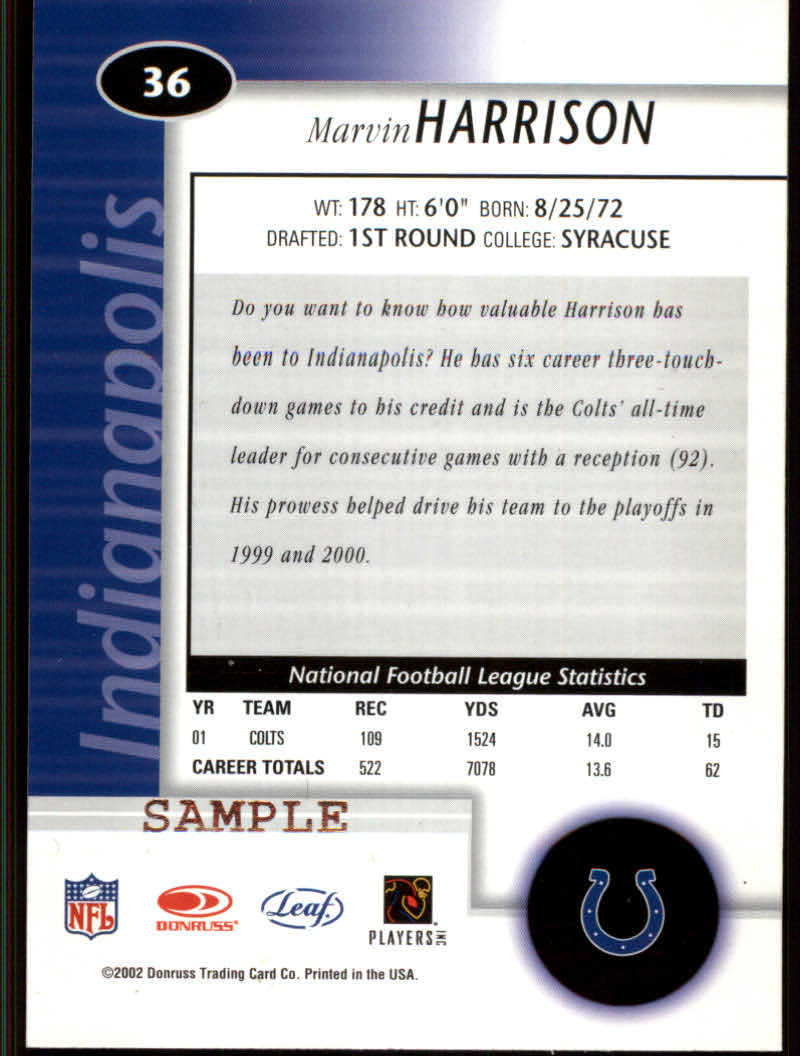 2002 Leaf Certified Football "Insert" Cards - Picture 11 of 17