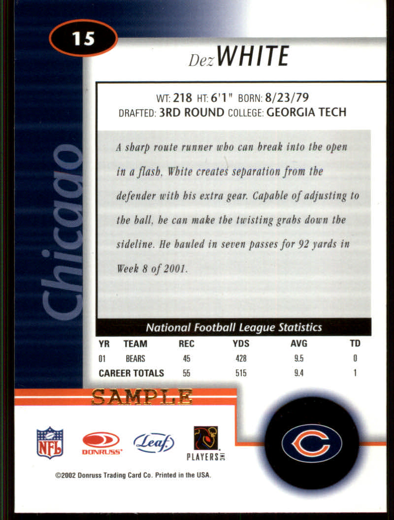 2002 Leaf Certified Football "Insert" Cards - Picture 15 of 17