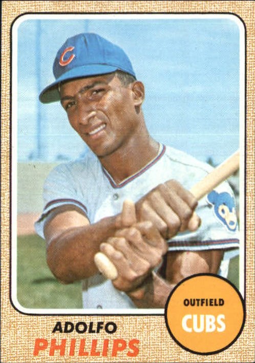 1968 Topps #202 Adolfo Phillips Cubs EX G63638