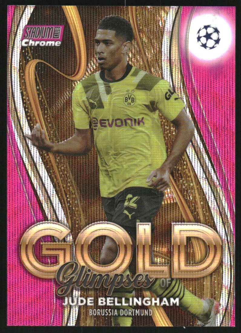 2022-23 Stadium Club Chrome UEFA Glimpses of Gold Pink Wave