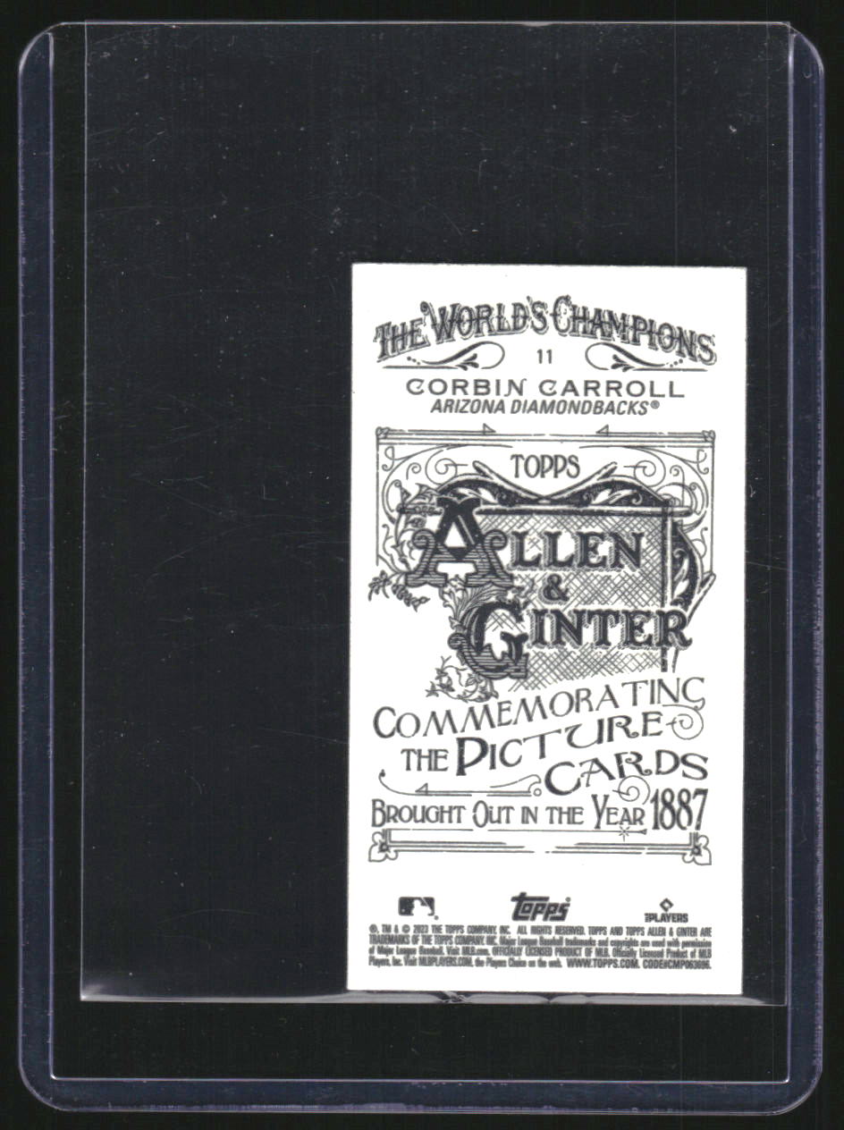 2023 Topps Allen and Ginter Mini A and G Back #11 Corbin Carroll