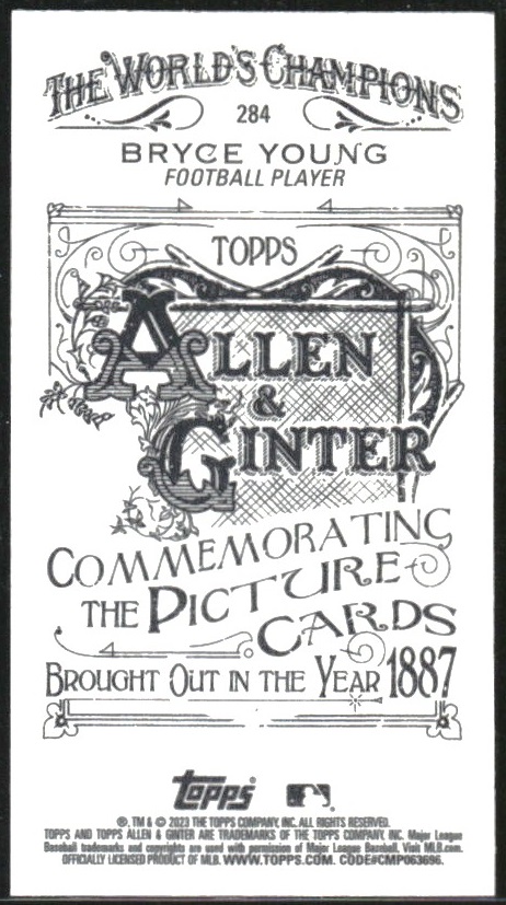 2023 Topps Allen and Ginter Mini A and G Back #284 Bryce Young