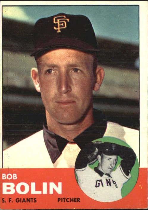 1963 Topps #106 Bob Bolin Giants EX G66226
