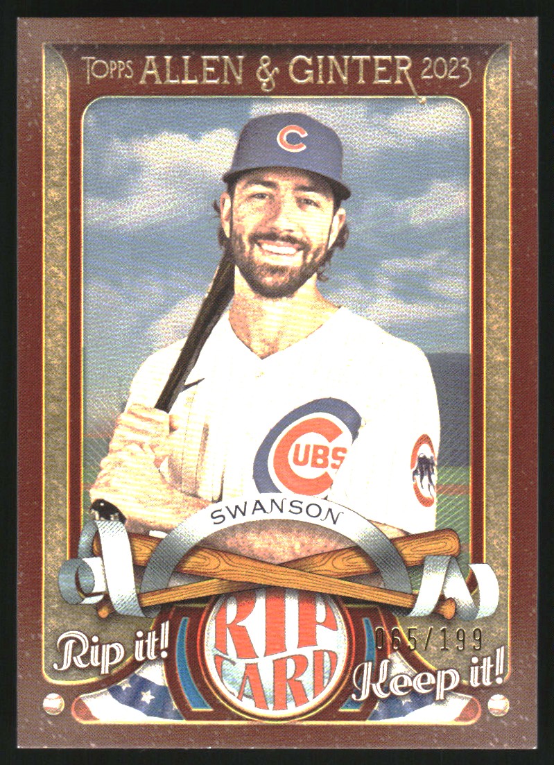 2023 Topps Allen and Ginter Rip Cards Ripped #RCDS Dansby Swanson