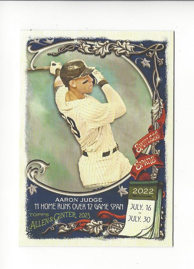 2023 Topps Allen and Ginter Baseball Spotless Spans Insert Singles - You Choose