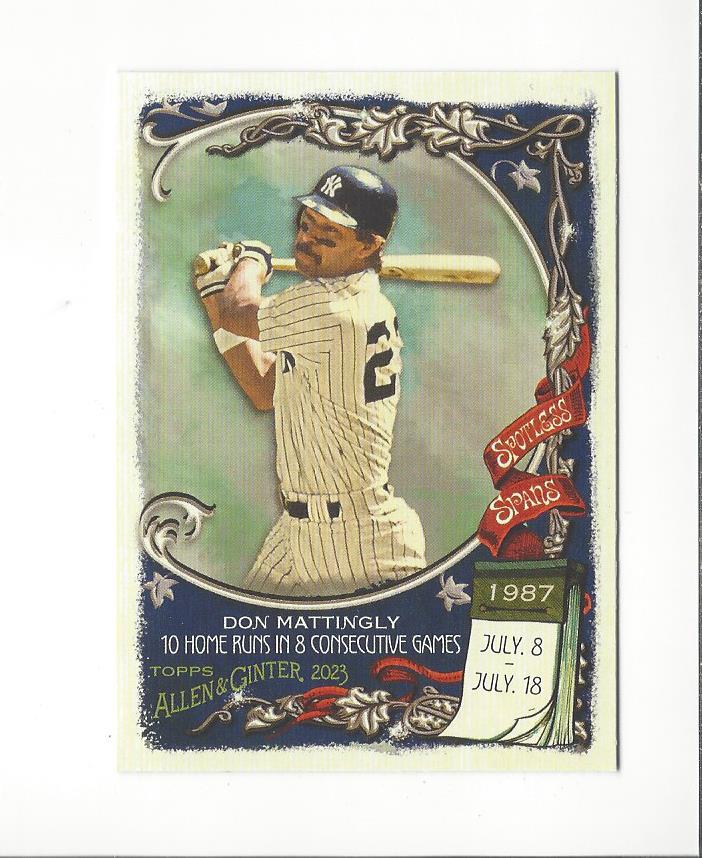 2023 Topps Allen and Ginter Baseball Spotless Spans Insert Singles - You Choose