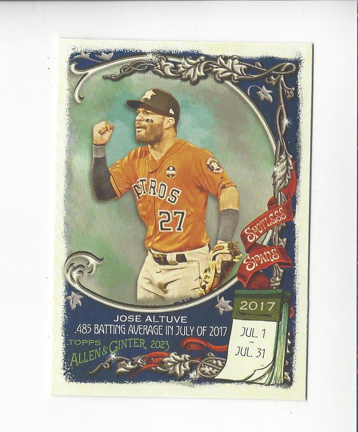 2023 Topps Allen and Ginter Baseball Spotless Spans Insert Singles - You Choose