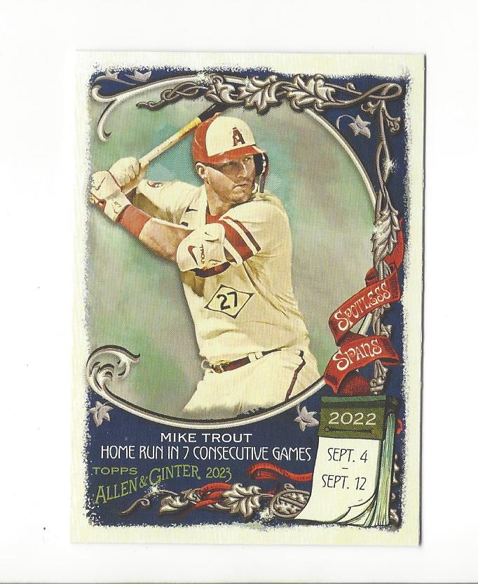 2023 Topps Allen and Ginter Baseball Spotless Spans Insert Singles - You Choose