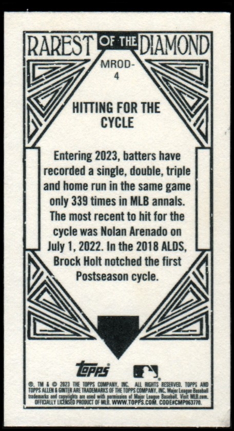 Mini Topps Allen and Ginter 2023 lo más raro del diamante tú eliges - Imagen 7 de 15