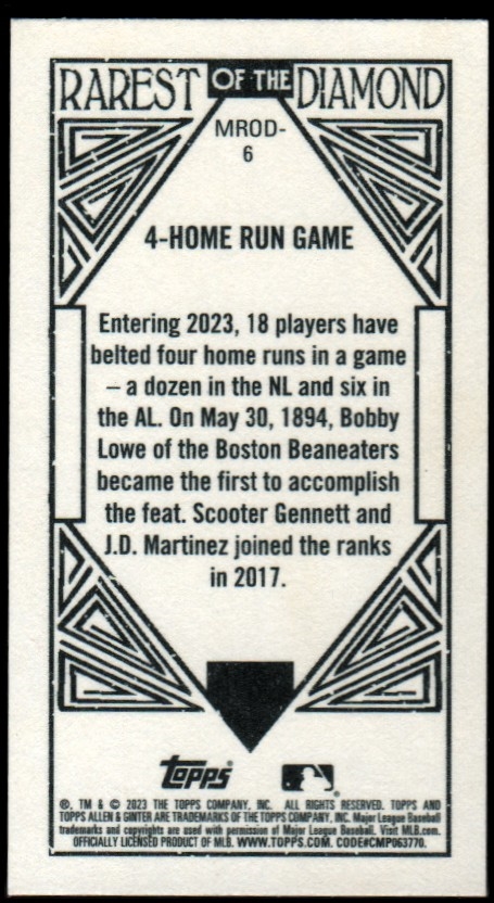 Mini Topps Allen and Ginter 2023 lo más raro del diamante tú eliges - Imagen 11 de 15