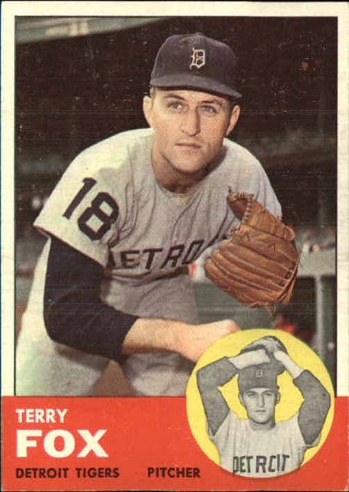 1963 Topps #44 Terry Fox Tigers EX-MT G66449
