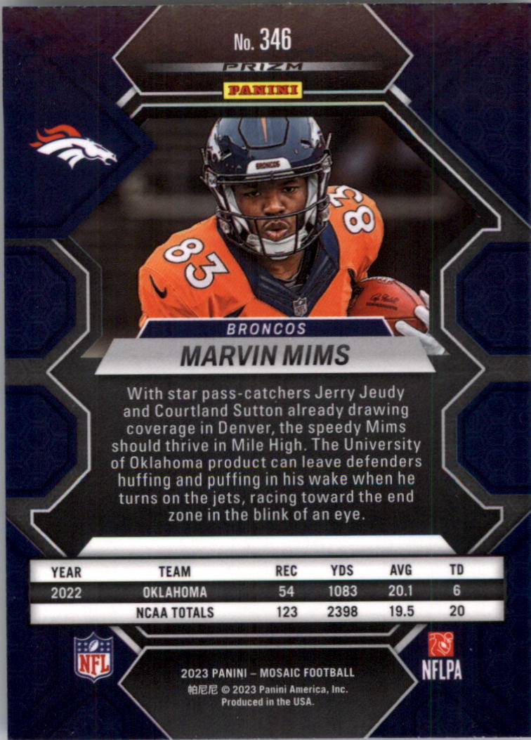 2023 Panini Mosaic Football Card Pick (Base) 257-380