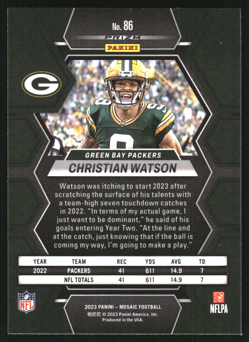 2023 Panini Mosaic Mosaic #86 Christian Watson