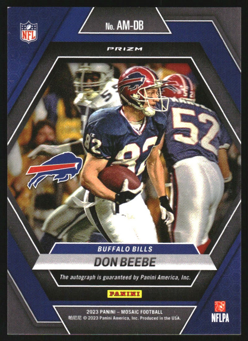 2023 Panini Mosaic Autographs Mosaic Choice Fusion Red and Yellow #21 Don Beebe