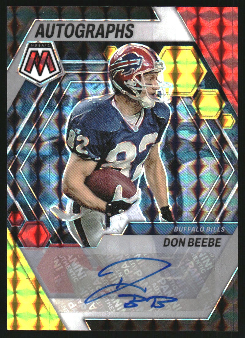 2023 Panini Mosaic Autographs Mosaic Choice Fusion Red and Yellow #21 Don Beebe