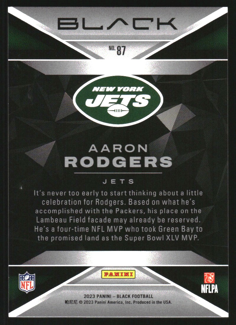 2023 Panini Black #87 Aaron Rodgers