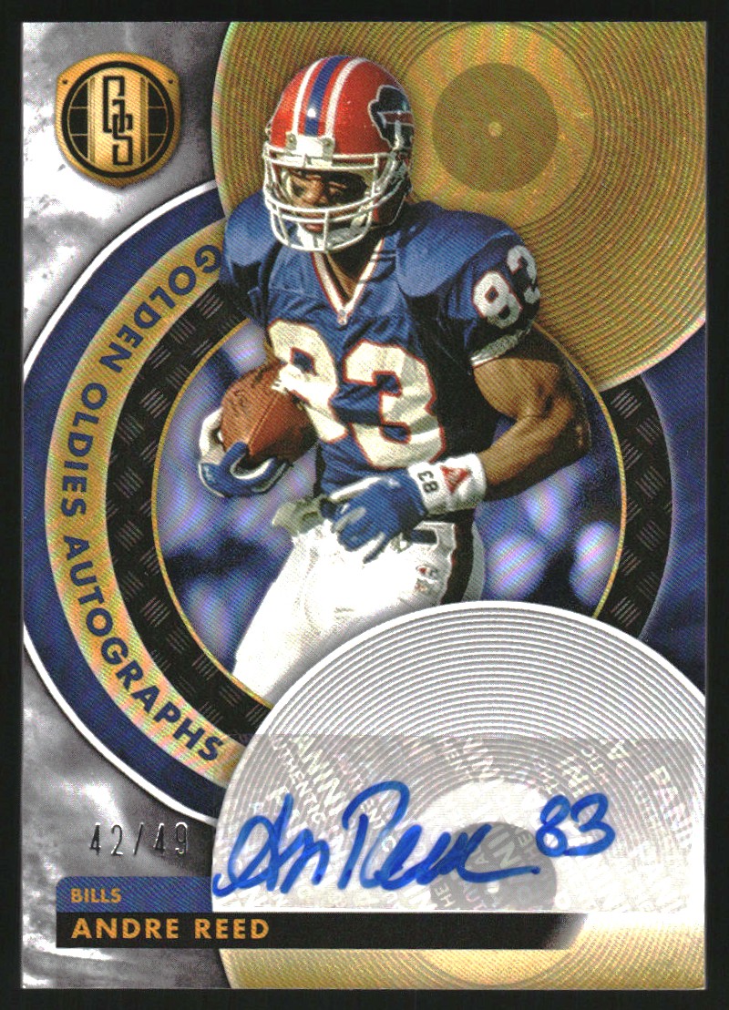 2023 Panini Gold Standard Golden Oldies Autographs White Gold #12 Andre Reed/49