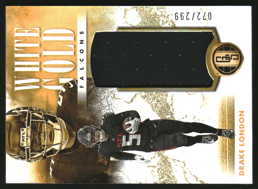 2023 Panini Gold Standard White Gold Materials #1 Drake London