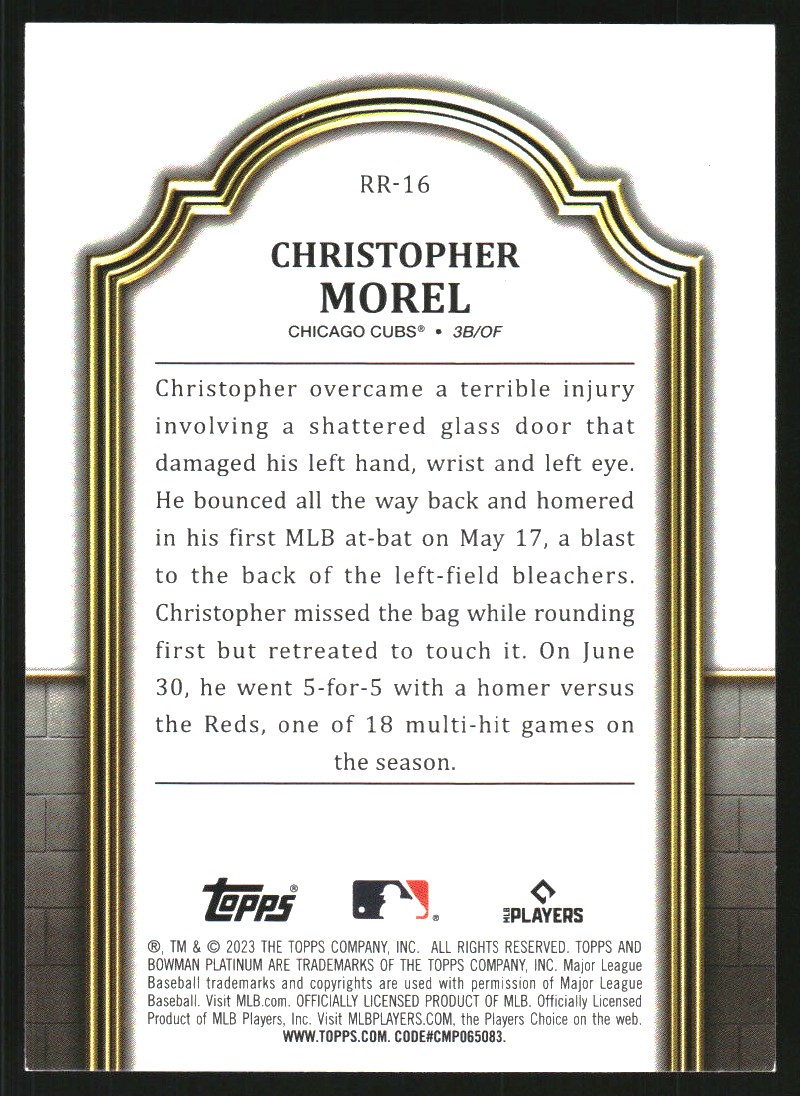 2023 Bowman Platinum Renowned Rookies #RR16 Christopher Morel