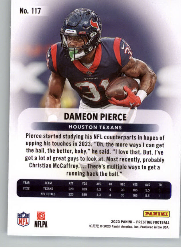 2023 PRESTIGE FOOTBALL ASSORTED SINGLES U-PICK