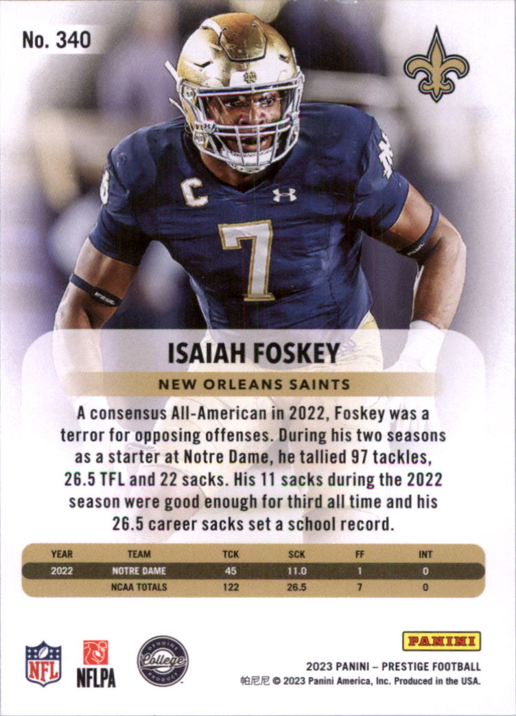 2023 Prestige Football Card Pick (Base) 252-400