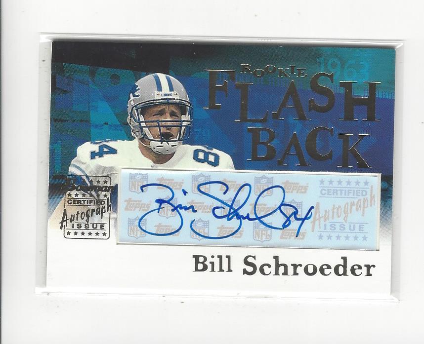 2002 Bowman Flashback Autographs #RFABS Bill Schroeder C
