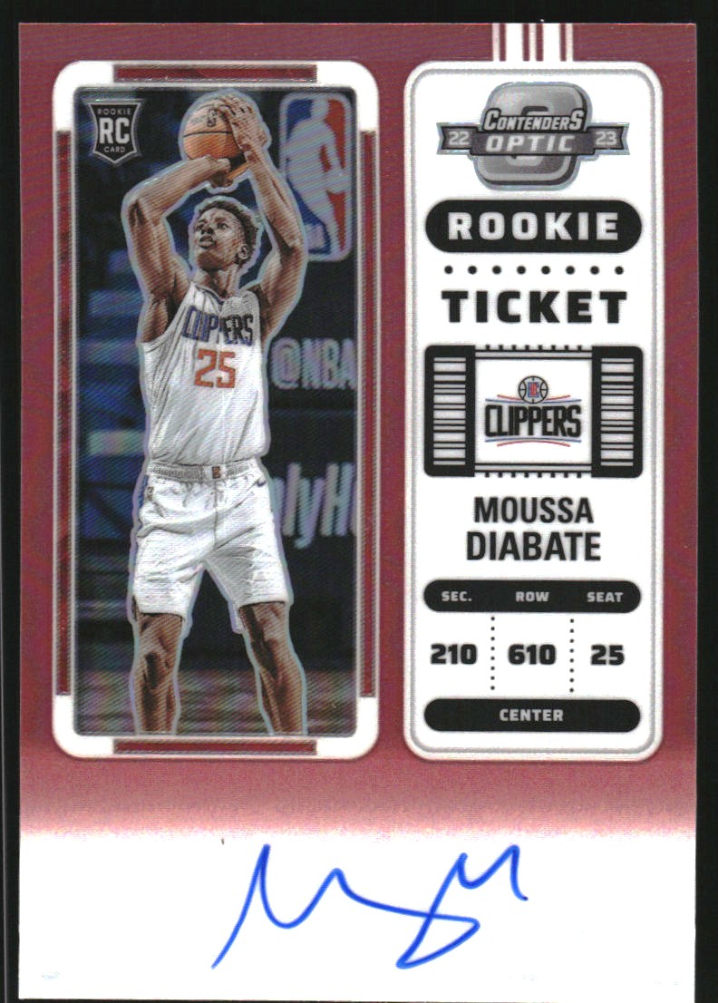 2022-23 Panini Contenders Optic Red #104 Moussa Diabate AU