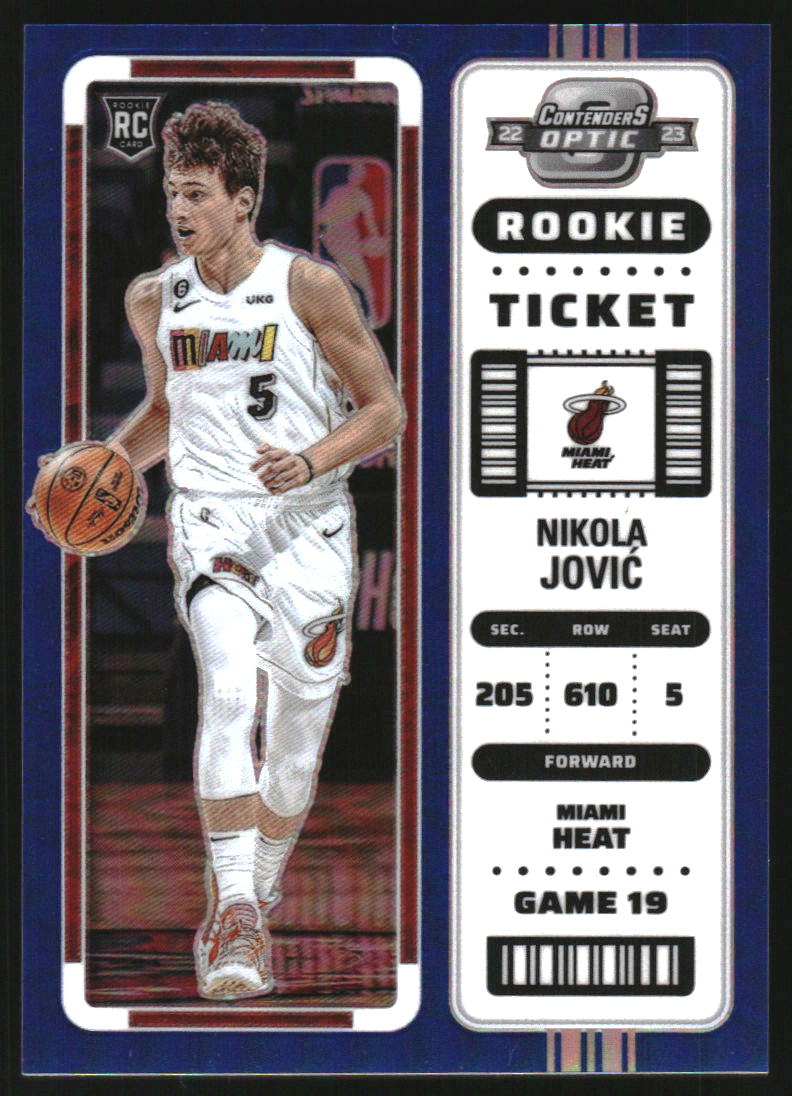 2022-23 Panini Contenders Optic Rookies Blue #16 Nikola Jovic