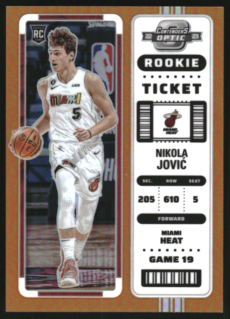 2022-23 Panini Contenders Optic Rookies Orange #16 Nikola Jovic