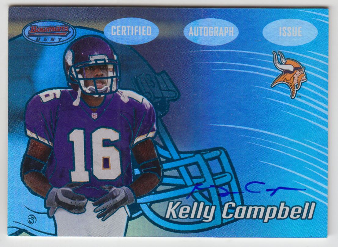 2002 Bowman's Best Blue #144 Kelly Campbell AU