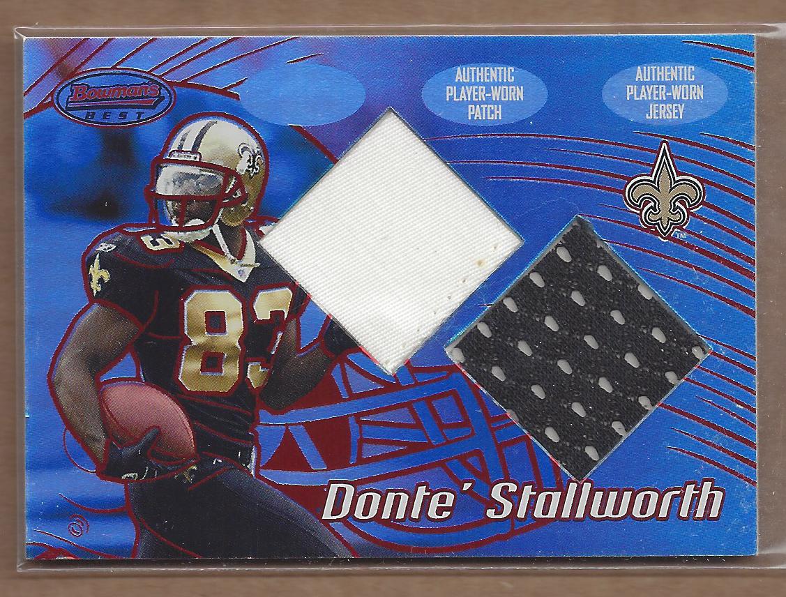 2002 Bowman's Best Red #103 Donte Stallworth JSY