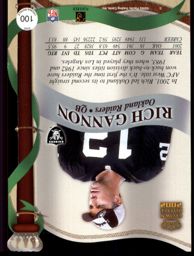 2002 Crown Royale (Pacific) Football "Main Set" Cards - Picture 48 of 93