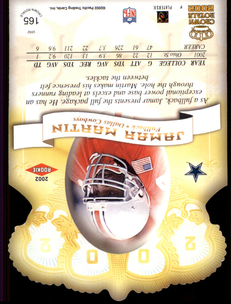 2002 Crown Royale (Pacific) Football "Main Set" Cards - Picture 64 of 93