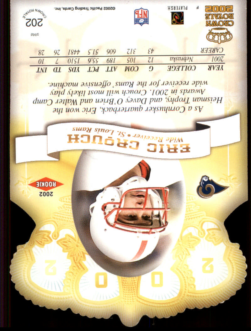 2002 Crown Royale (Pacific) Football "Main Set" Cards - Picture 79 of 93
