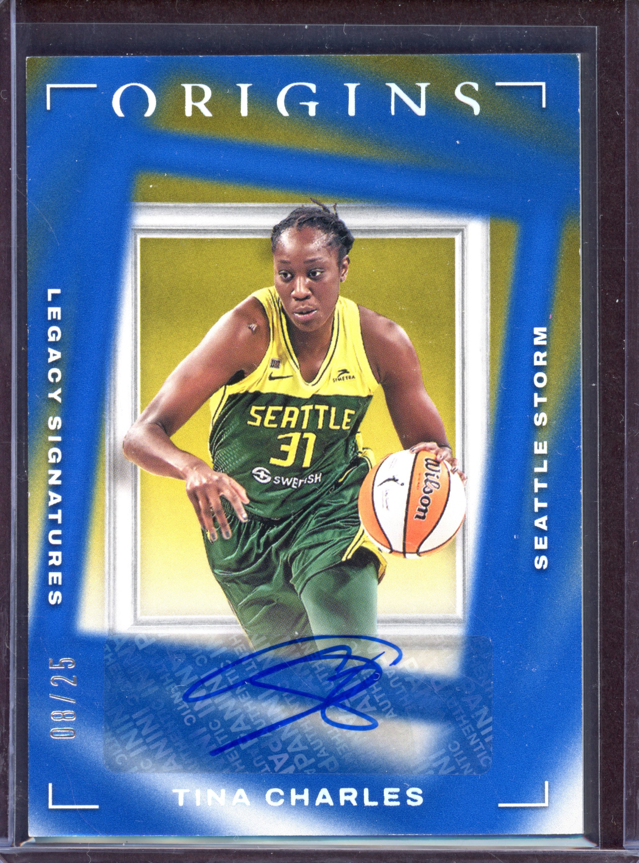 2023 Panini Origins WNBA Legacy Signatures Blue #14 Tina Charles