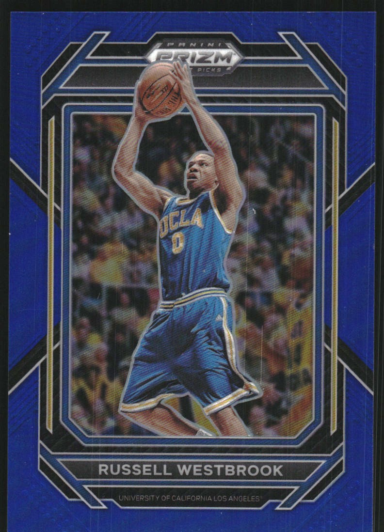 2023-24 Panini Prizm Draft Picks Prizms Blue #55 Russell Westbrook