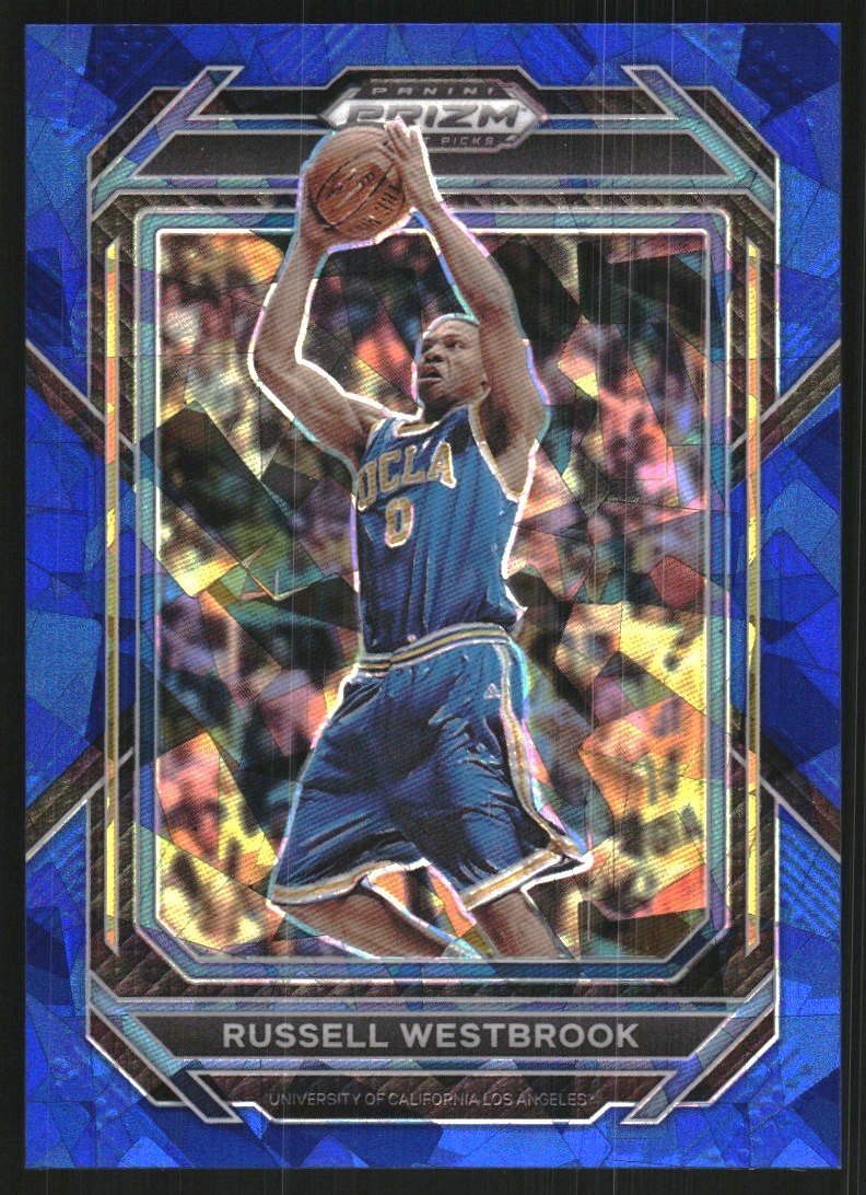 2023-24 Panini Prizm Draft Picks Prizms Blue Ice #55 Russell Westbrook