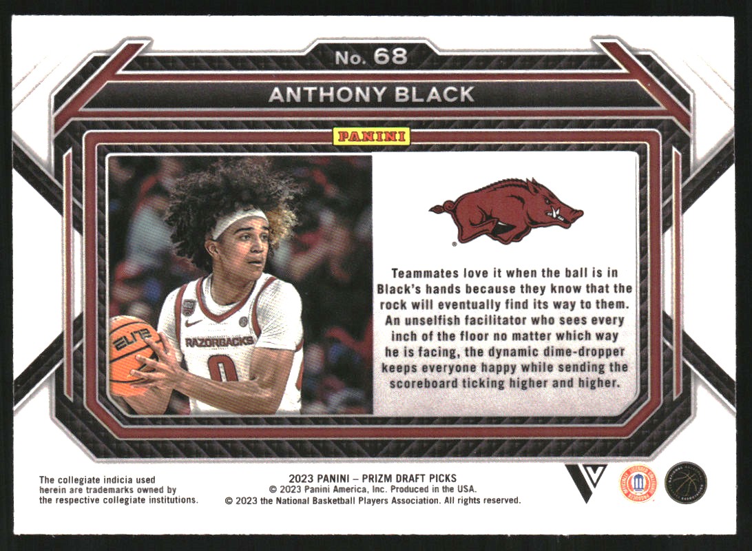 2023-24 Panini Prizm Draft Picks Variation #68 Anthony Black
