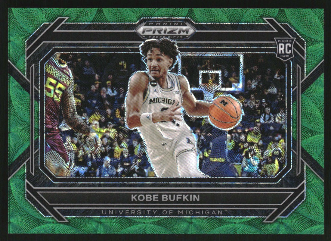 2023-24 Panini Prizm Draft Picks Variation Prizms Choice Green #22 Kobe Bufkin