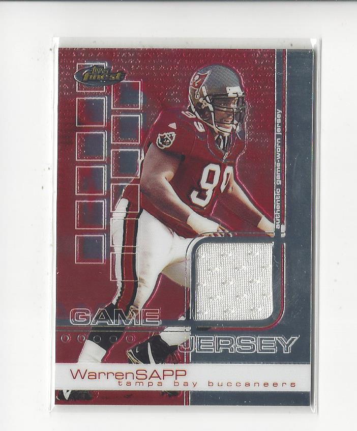 2002 Finest #75 Warren Sapp JSY/499