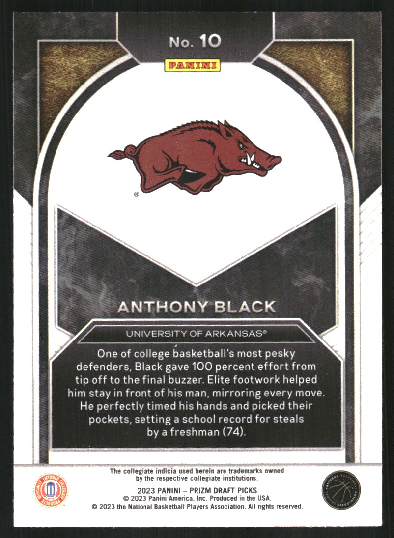 2023-24 Panini Prizm Draft Picks Brilliance #10 Anthony Black