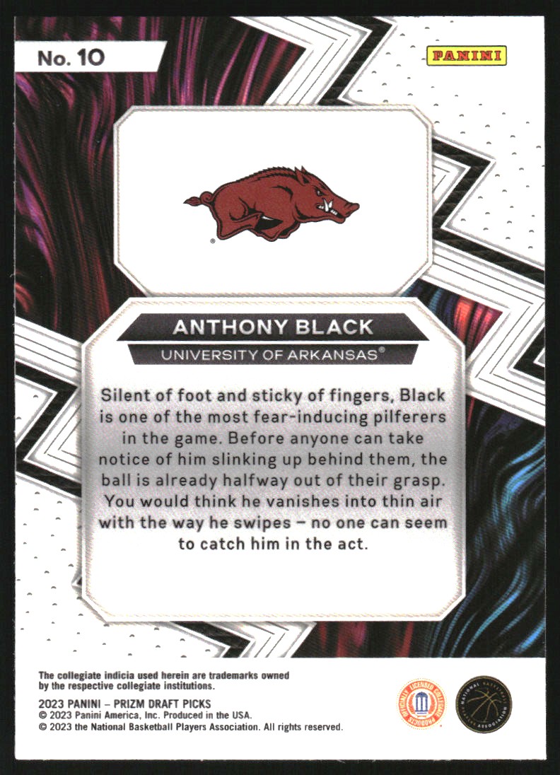2023-24 Panini Prizm Draft Picks Fearless #10 Anthony Black