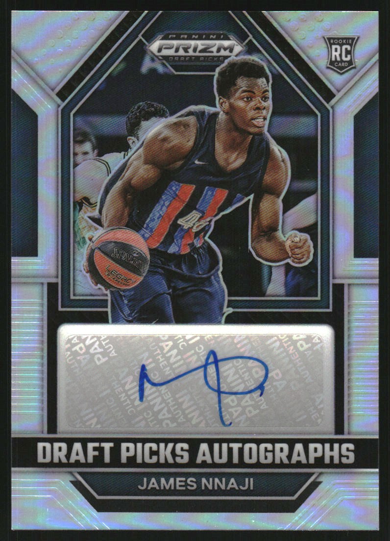 2023-24 Panini Prizm Draft Picks Autographs Prizms Silver #11 James Nnaji