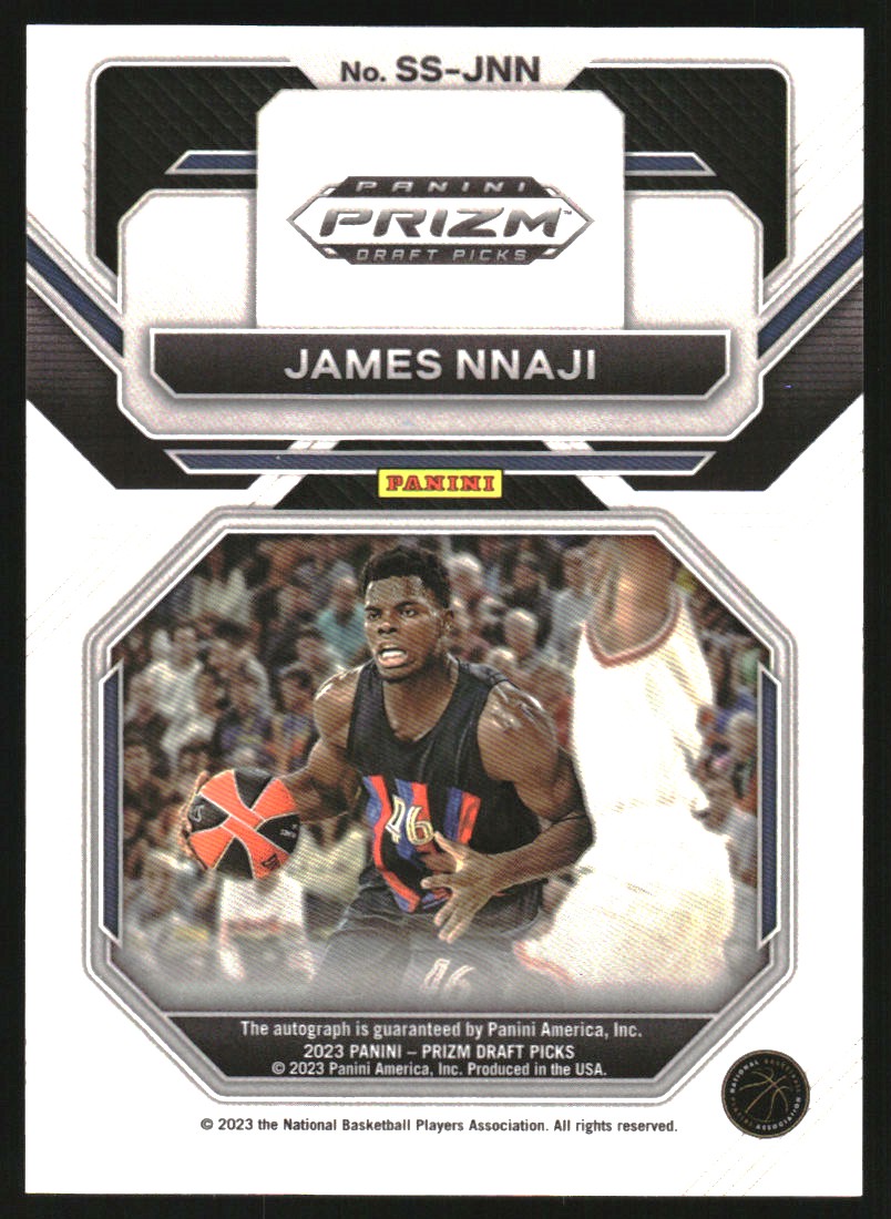 2023-24 Panini Prizm Draft Picks Sensational Signatures #10 James Nnaji