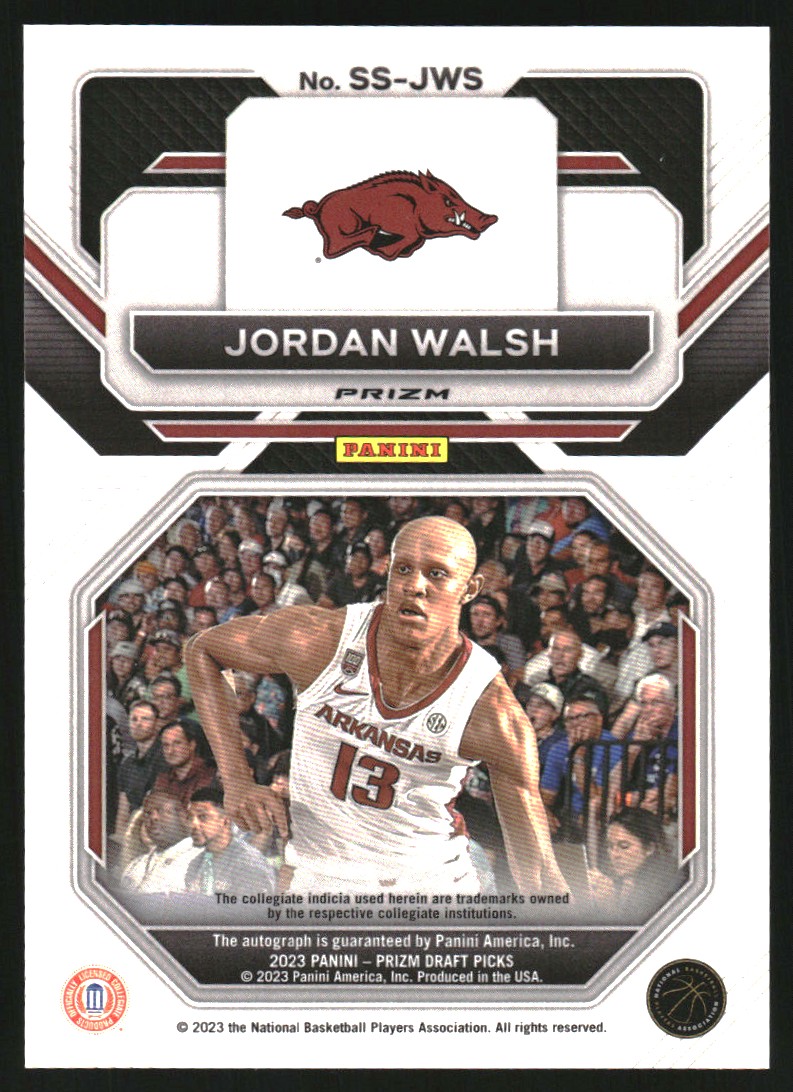 2023-24 Panini Prizm Draft Picks Sensational Signatures Prizms Green #13 Jordan Walsh