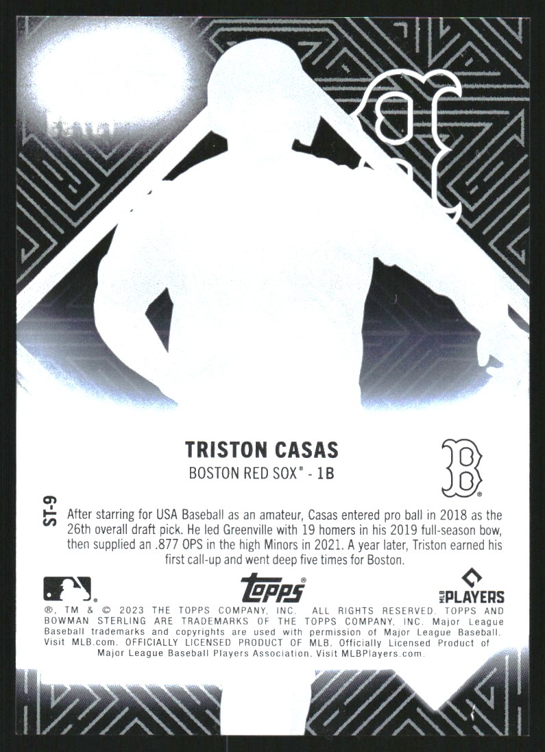 2023 Bowman Sterling Tek #ST9 Triston Casas