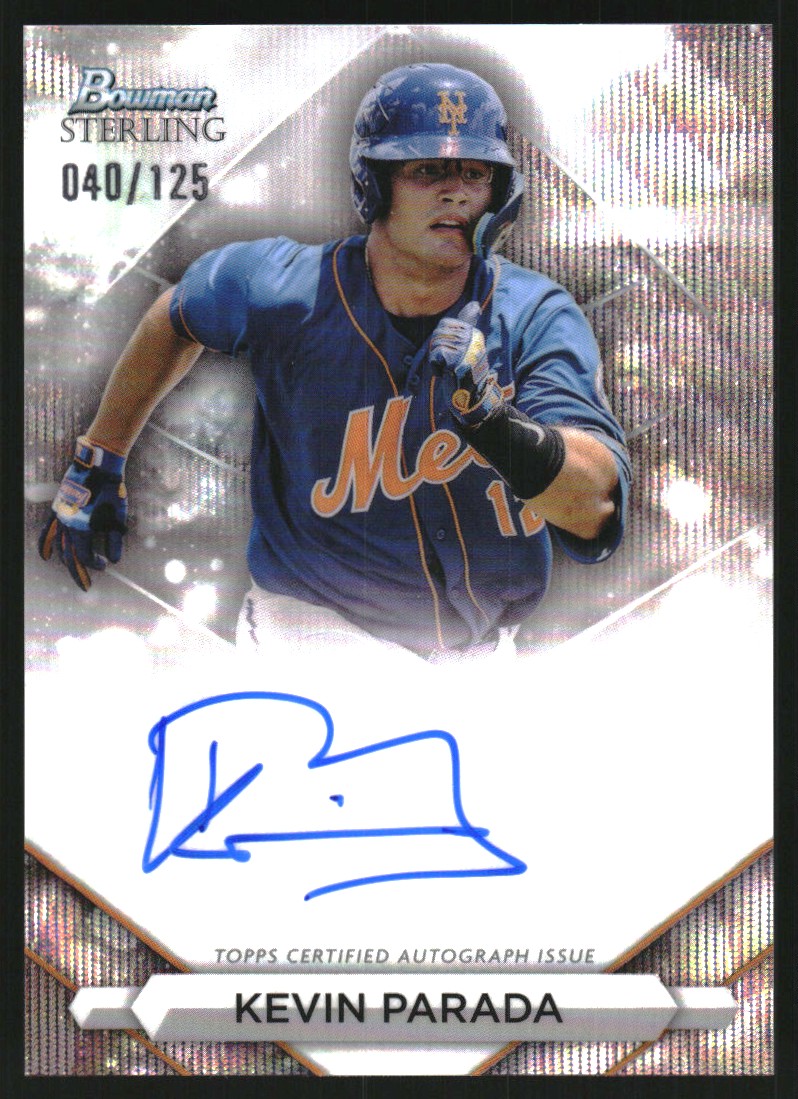 2023 Bowman Sterling Prospect Autographs Wave Refractors #PAKP Kevin Parada