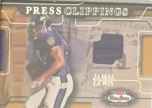 2002 Fleer Box Score Press Clippings Jerseys #7 Jamal Lewis